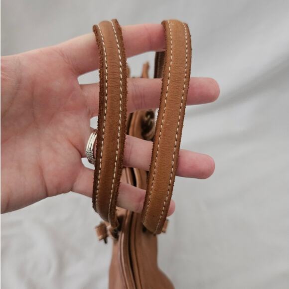 Cortanza Rota Brown Leather Purse Double Strap Handbag Minimalist Boho Casual - Picture 12 of 14